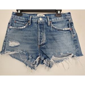 AGOLDE Parker Vintage Cutoff Women's Denim Shorts in Clutch Size 28